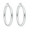 Silver Hoop Earrings 3x30mm