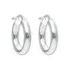 Silver Hoop Earrings 4x15mm