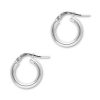 Silver Hoop Earrings 2.5mm x 10mm3