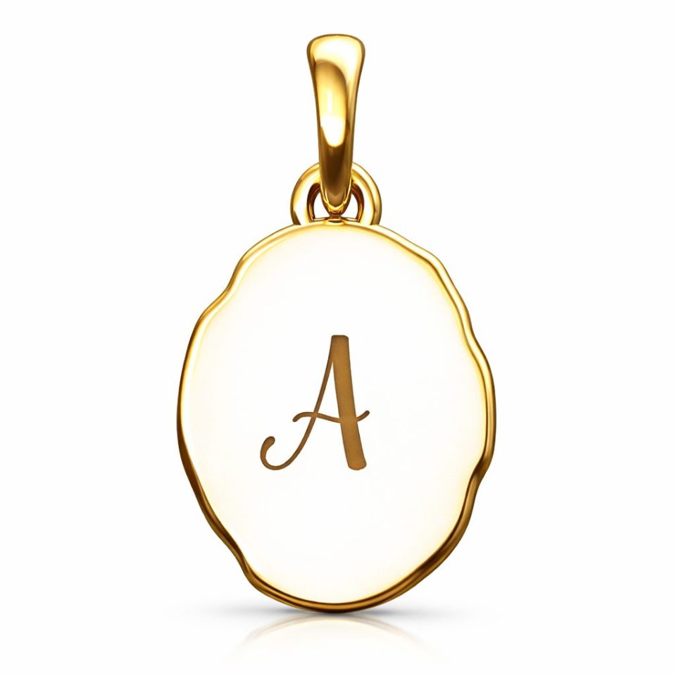 9K Gold Nostalgia Oval Pendant (18x14mm)