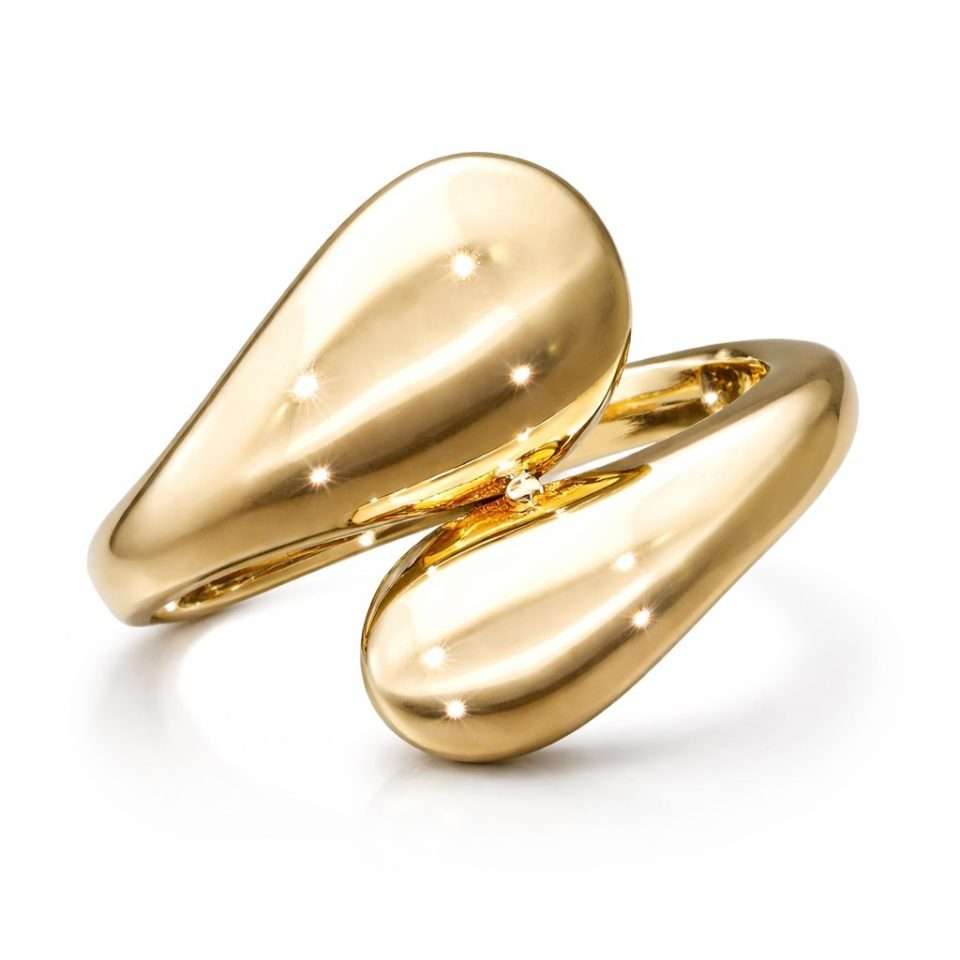 9K YG Double Dome Wrap Ring 1