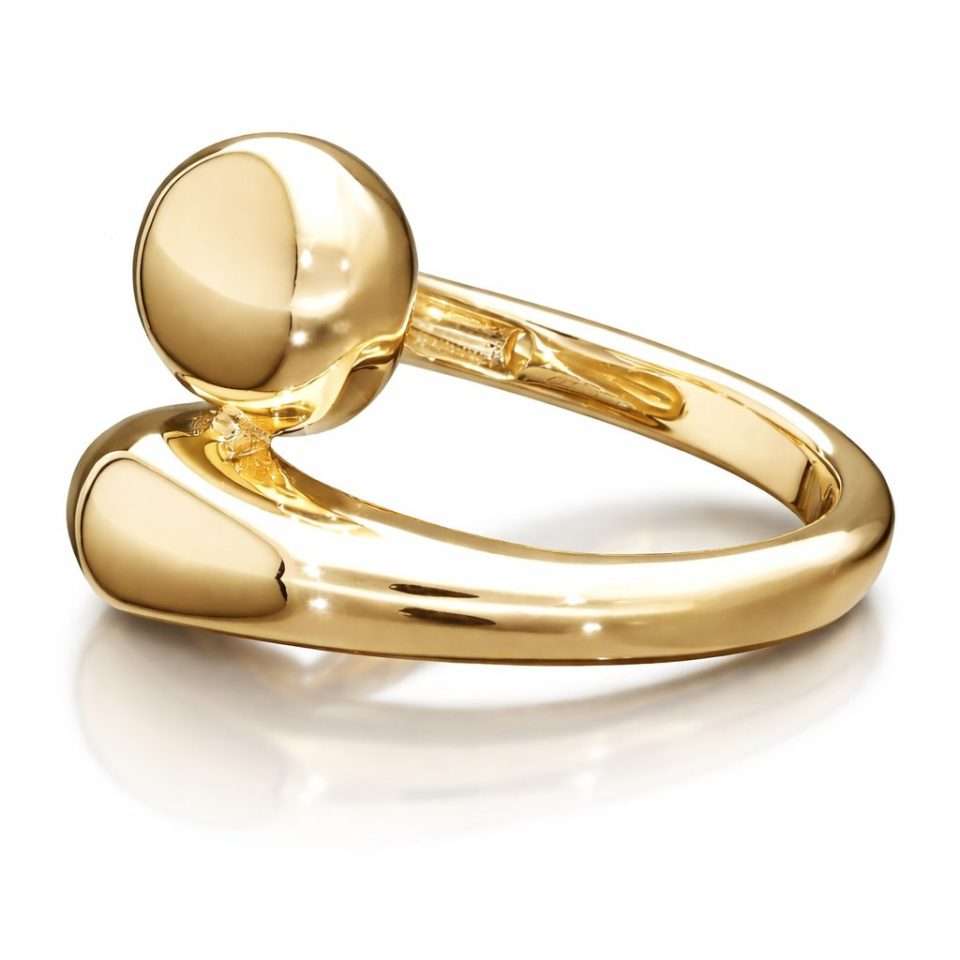 9K YG Double Dome Wrap Ring 2