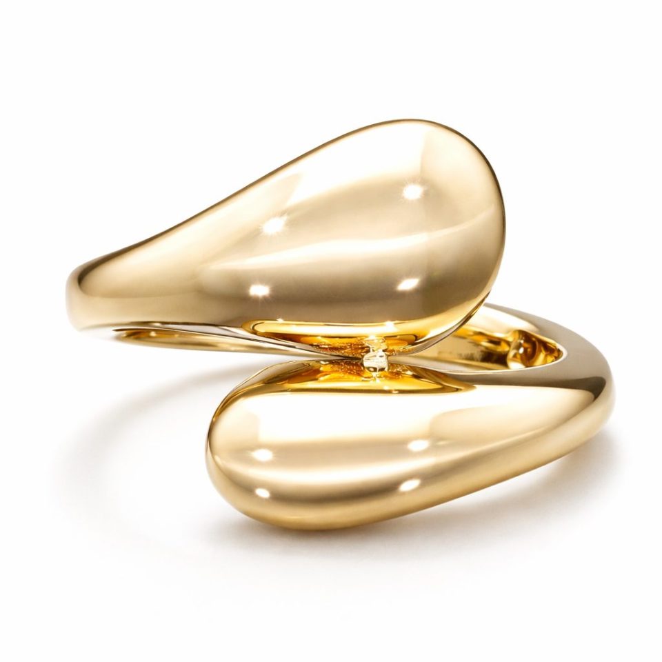 9K Gold Double Dome Wrap Ring