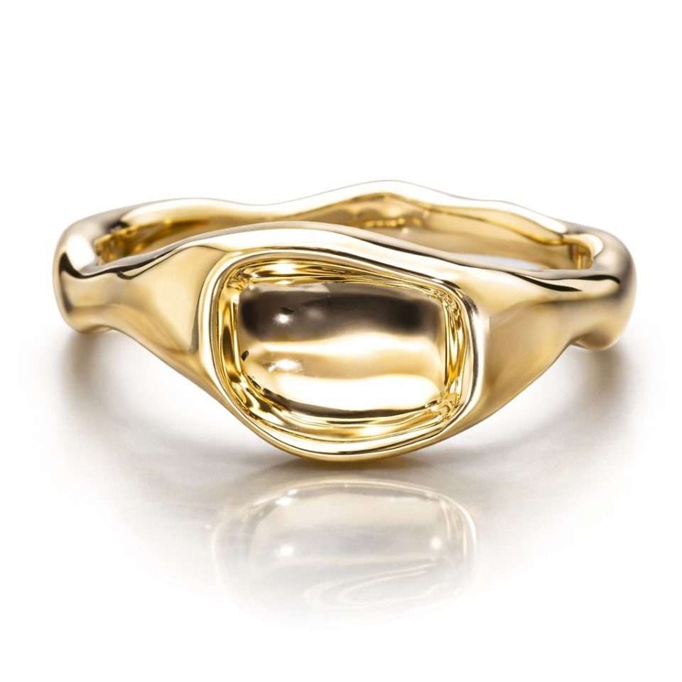 9K Gold Organic Sculptural Ring