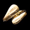 9k yellow gold double dome ring2 Medium