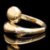 9k yellow gold double dome ring3 Medium