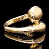 9k yellow gold double dome ring4 Medium