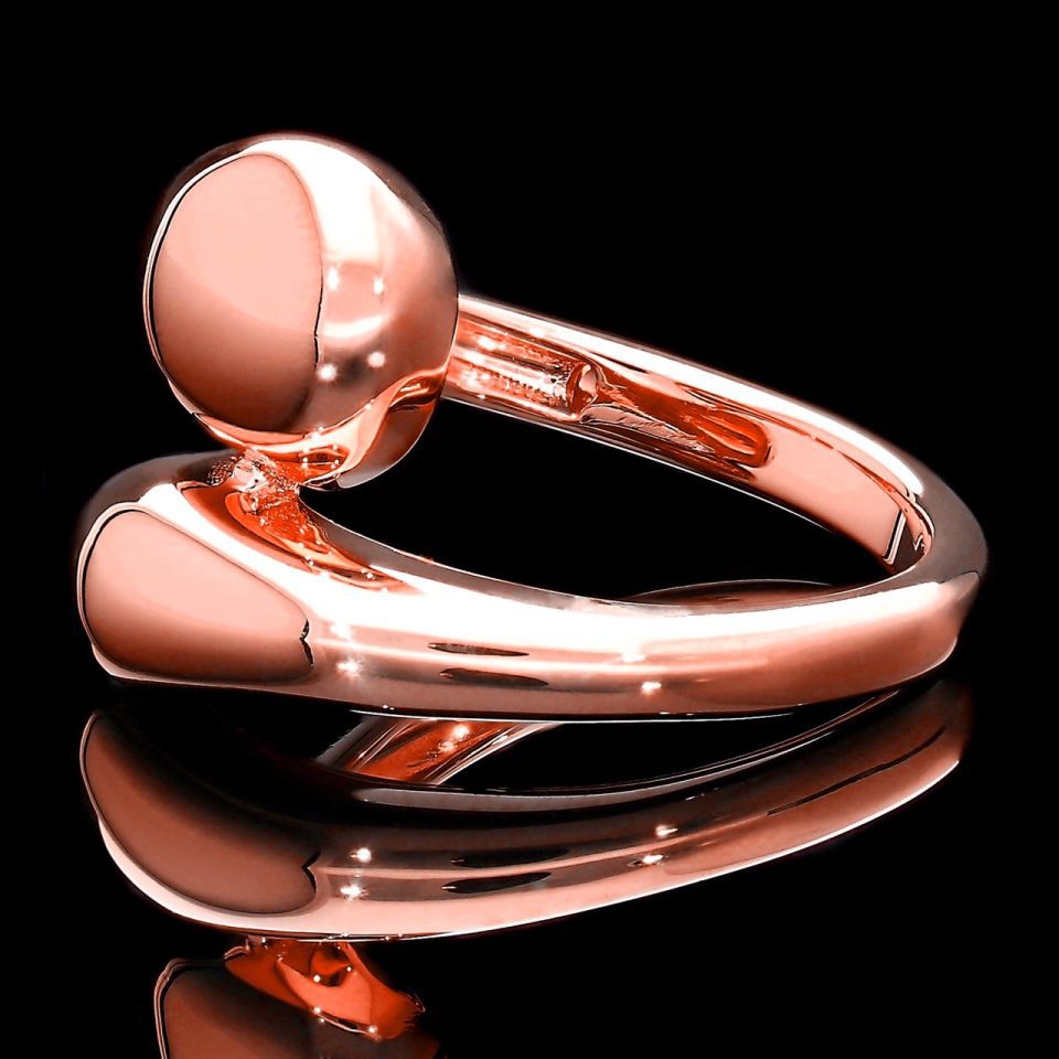 Rose gold double dome ring2 Large