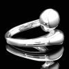 White gold double dome ring4 Large