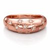 9K RG 9K Gold 0.16 Ct Diamond Star Dome Ring
