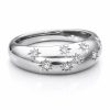 9K WG Gold 0.16 Ct Diamond Star Dome Ring 2
