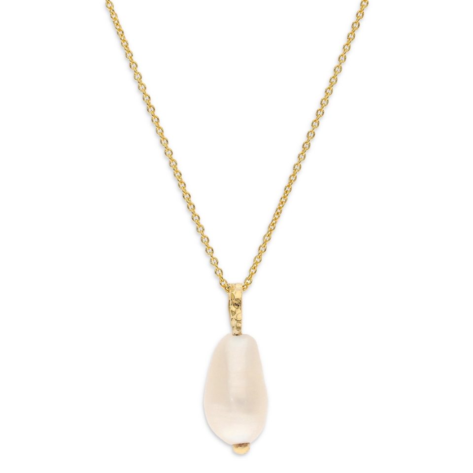 Hammered Pearl pendant - Stonz ZA