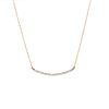 Rose Gold Curved Diamond Necklace