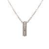 White Gold Elongated Diamond Pendant