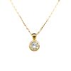 Yellow Gold Diamond Tube Pendant
