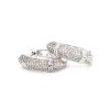 White Gold Detailed Diamond Huggies