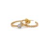 Yellow Gold Bubble Diamond Huggies