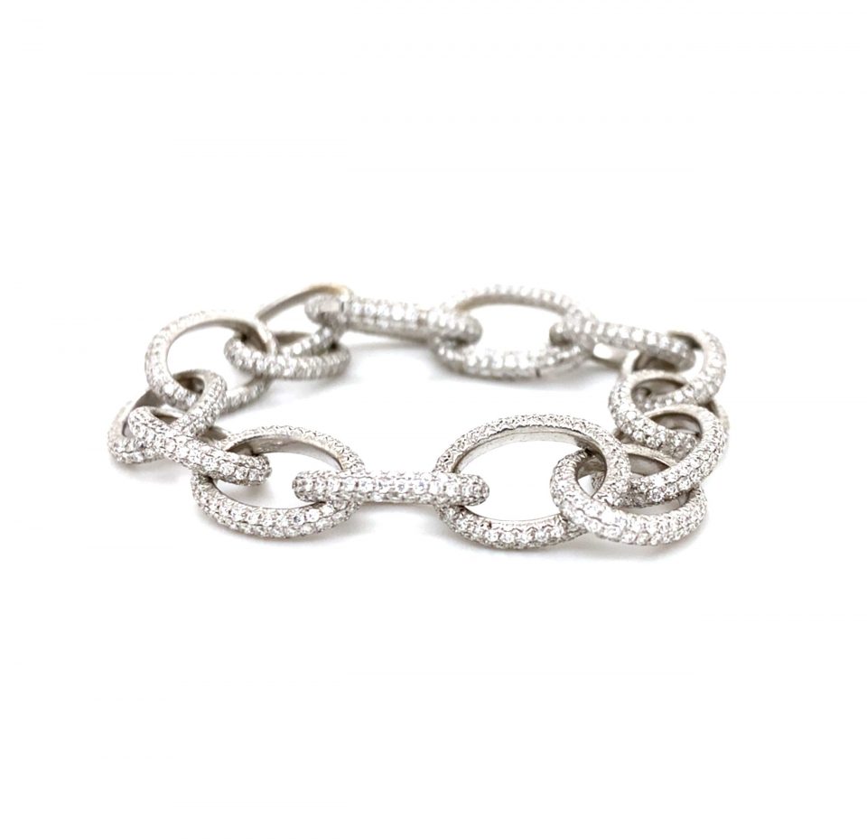 White Gold Diamond Link Bracelet