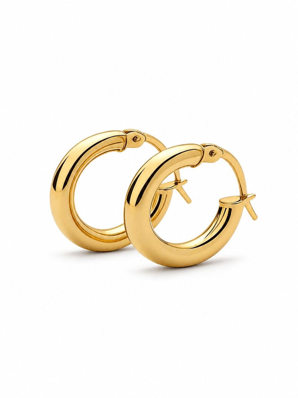 10mm Petite Gold Hoop Earrings - 9K Gold