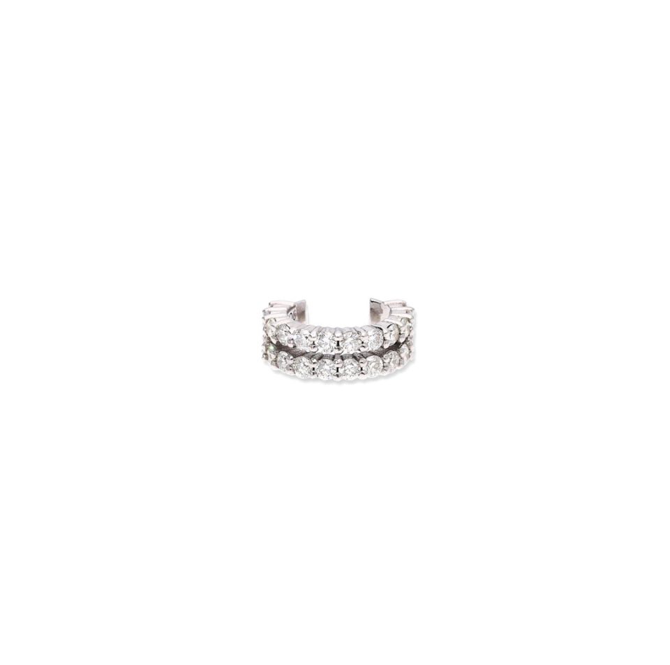 Double Row Cuff, white diamonds-1%6