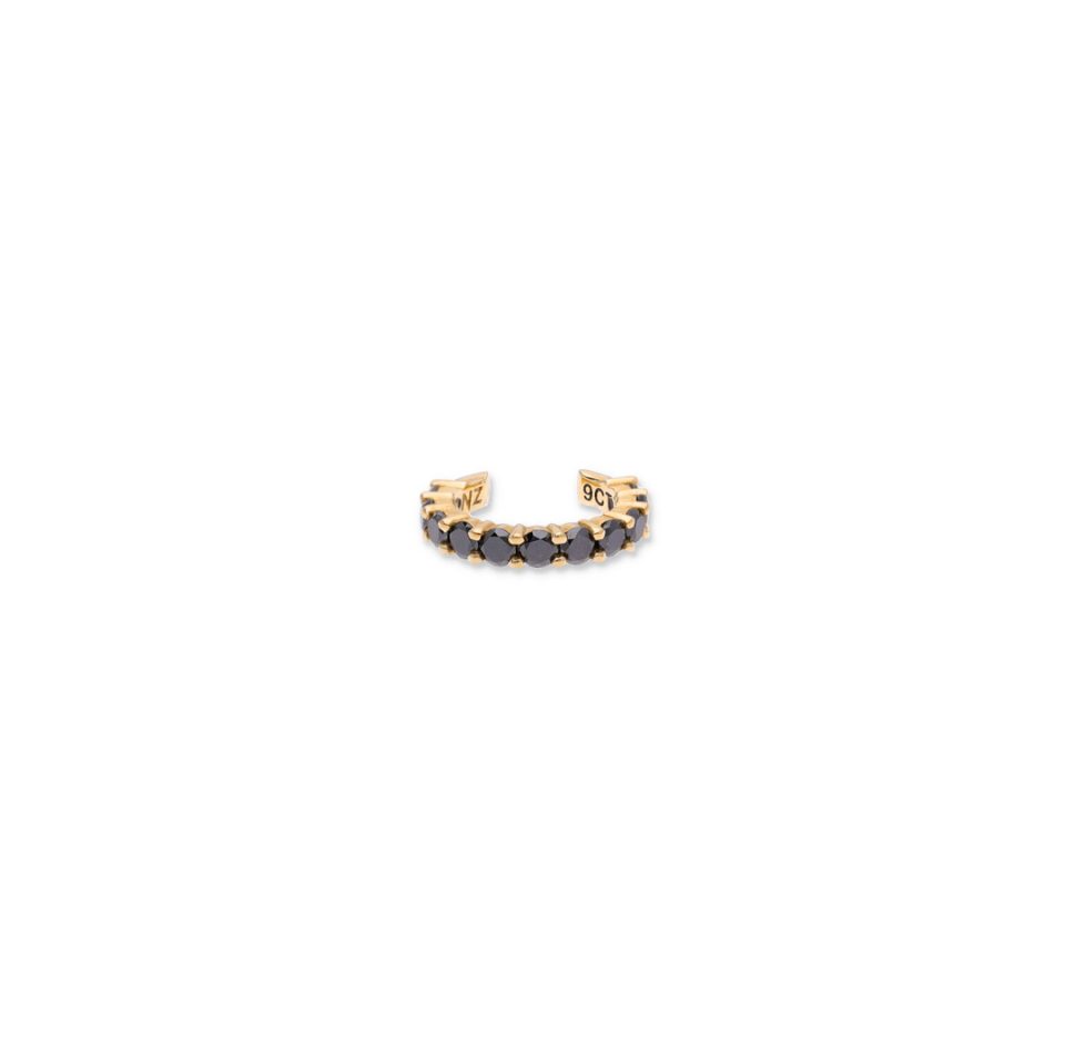 Single Row Cuff, black diamonds-1%8