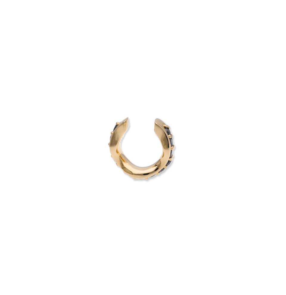 Wave Cuff, black diamonds-1