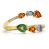 18K Yellow Gold Ethereal Multi Sapphire Eternity Ring