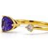 18K Yellow Gold Tanzanite and Diamond Ring 3