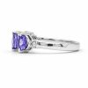 4-Stone Round Tanzanite Eternity Ring in 925 Silver 1
