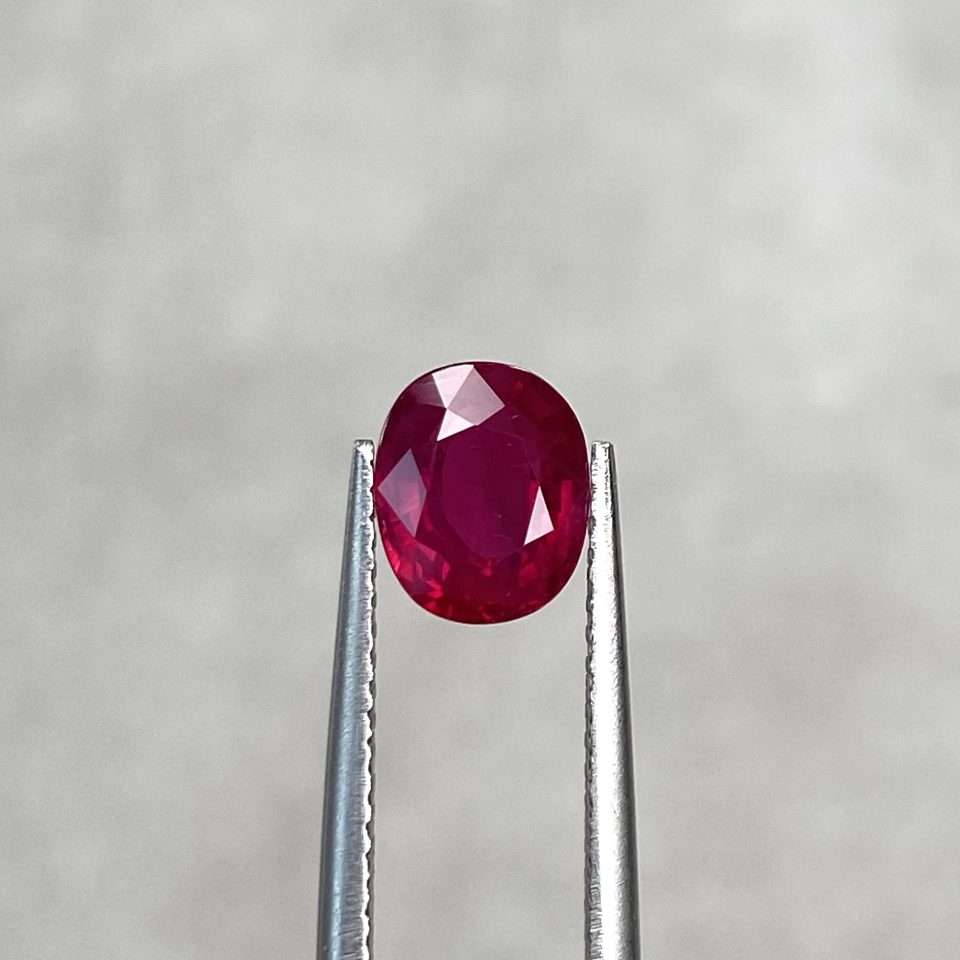 1.51ct Natural Oval-Cut Red Ruby