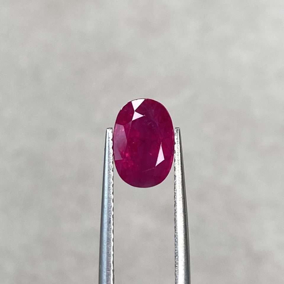 2.15ct Natural Oval-Cut Red Ruby