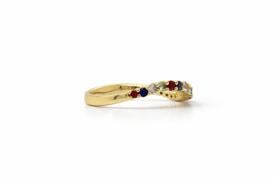 Rainbow Sapphire Eternity Ring 2