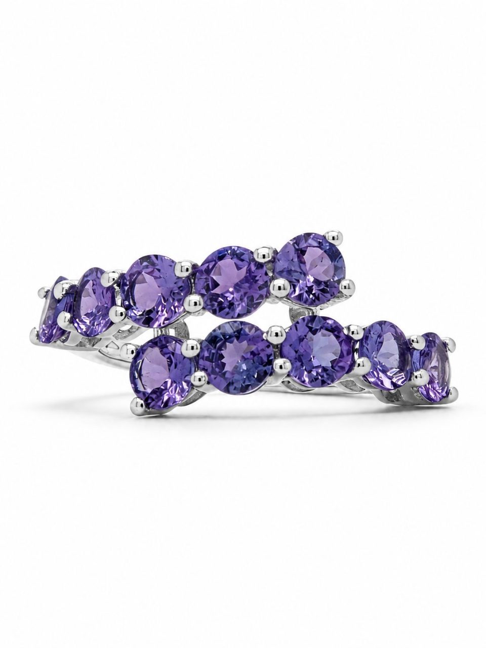 Tanzanite Twist Ring in 925 Silver