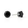 9K White Gold 1.26 Ct Black Diamond Stud Earrings 1