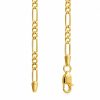 9K Yellow Gold Beveled Figaro Chain