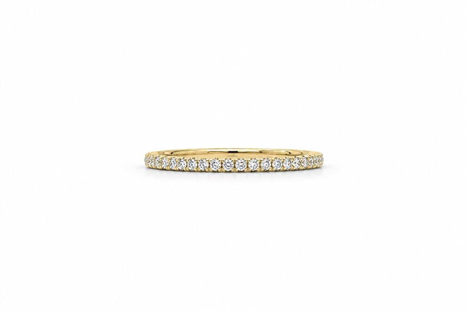 9K Gold 0.17 Ct White Diamond Eternity Ring