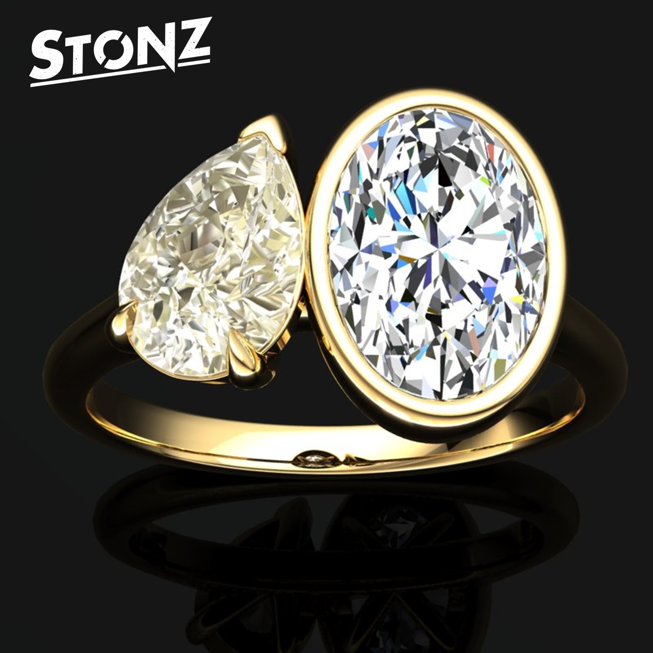 Fancy Pear and Oval Toi et Moi