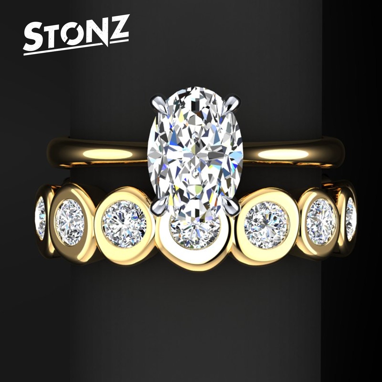 Round Bezel-Set Band