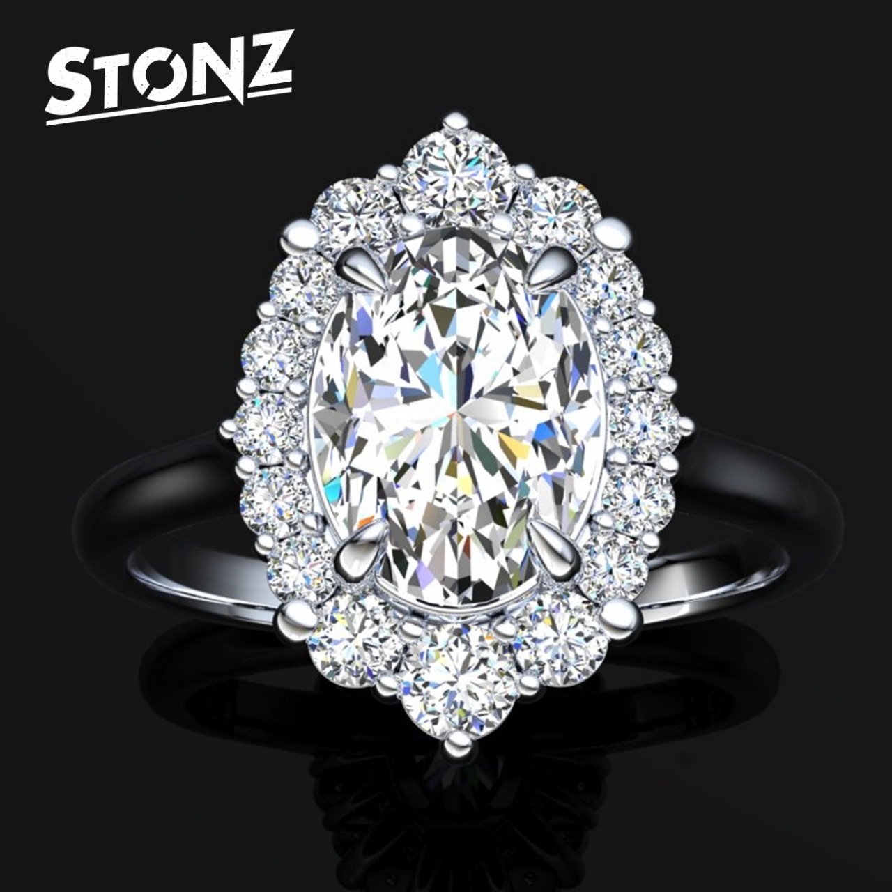 Oval Halo Ring
