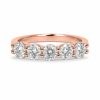 Gold 5 Stone Diamond Eternity Ring - 0.40 Lab:Nat