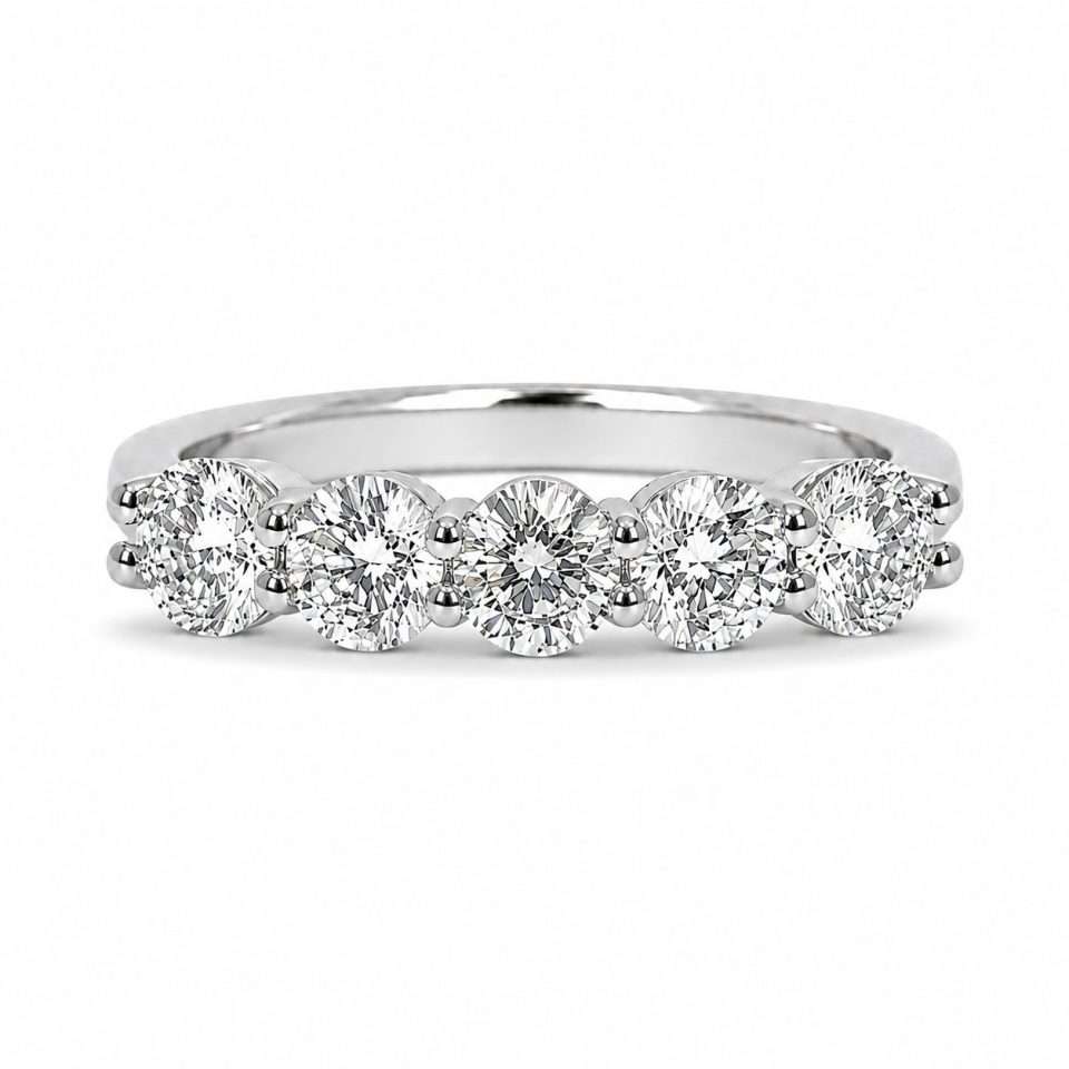 5-Stone 0.50 Ct Diamond Eternity Ring in 9K Gold