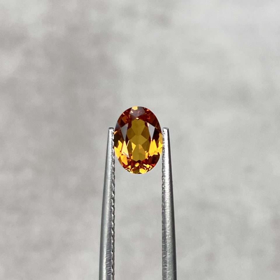 1.04 Ct Orange Oval Cut Lab-Grown Sapphire (NDI Certified)