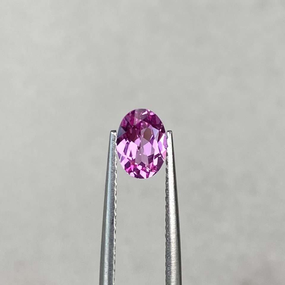 1.02 Ct Pink Oval Cut Lab-Grown Sapphire (NDI Certified)