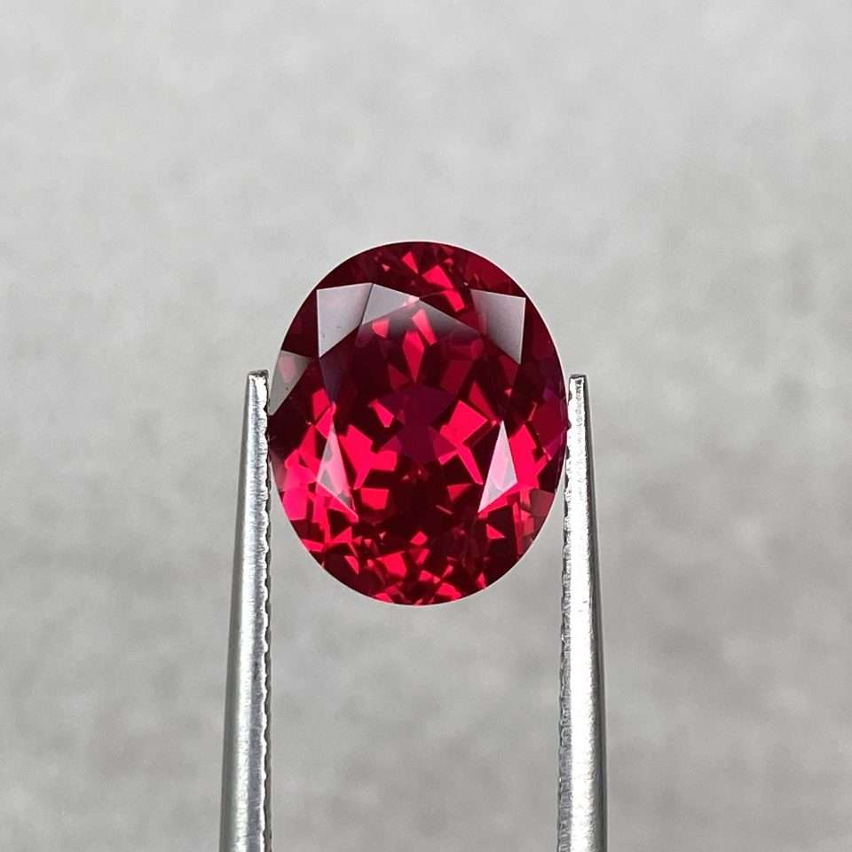 5.30 Ct Oval Shaped Lab-Grown Ruby (NDI Certified)